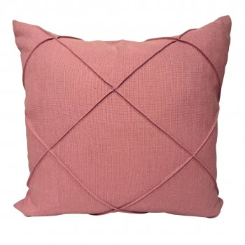 Capa P/ Almofada Rosa Seco Drapeada - 45x45cm