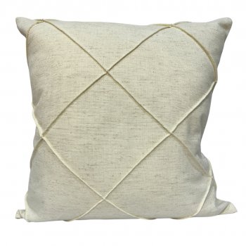 Capa P/ Almofada Off White Drapeada - 45x45cm