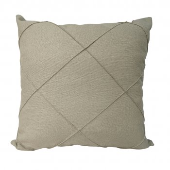 Capa P/ Almofada Bege Claro Drapeada - 45x45cm