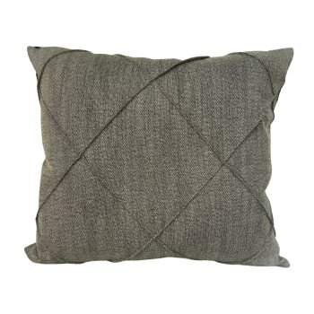 Capa P/ Almofada Cinza Claro Drapeada - 45x45cm