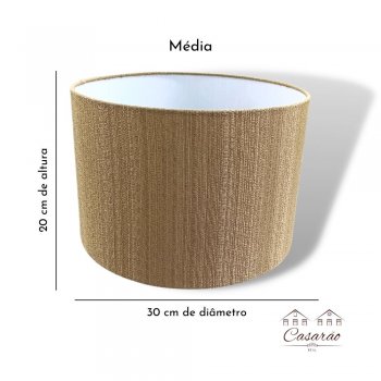 Cúpula Cilíndrica Café com Leite - 20 cm