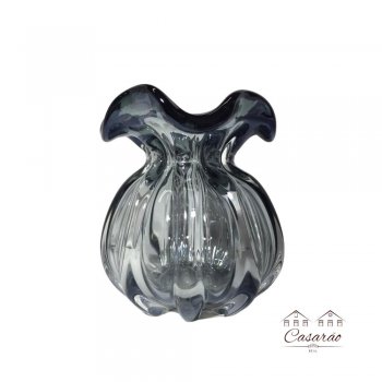 Vaso de Vidro - Cinza (10,5 CM)