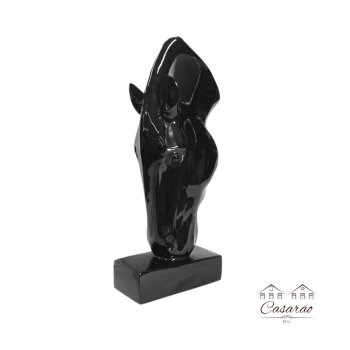 Escultura Busto Cavalo - Preto Brilhante (Fibra de Vidro e Pintura UV)