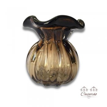 Vaso de Vidro - Marrom (13 cm)