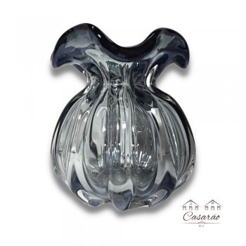 Vaso de Vidro - Cinza (13 cm)