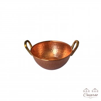Tacho de Cobre 02 litros - Com Alças de Bronze