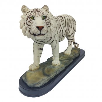 Escultura Tigre Branco Realista