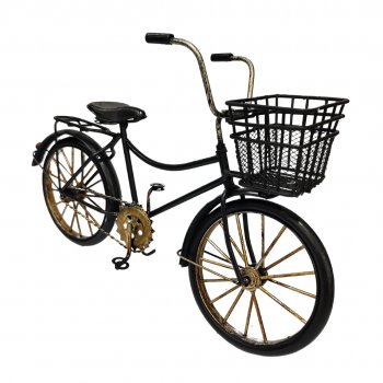Miniatura Bicicleta Preta - 19 cm