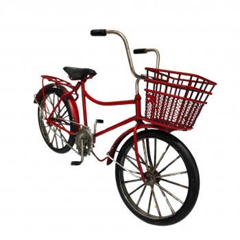 Miniatura Bicicleta Vermelha - 19 cm