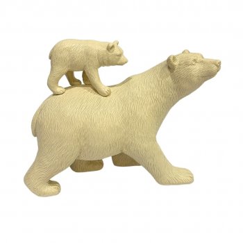 Escultura Família Ursos Polar - 19CM