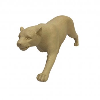 Escultura Leopardo Bege - 15CM