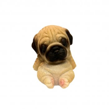 Escultura Pug Dormindo de Resina - 6cm