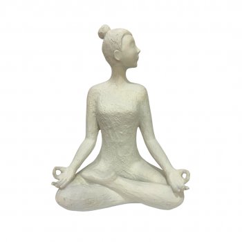 Escultura Mulher Yoga em Resina - 30CM