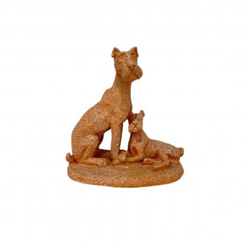 Escultura Cachorro Pó de Pedra - 16CM