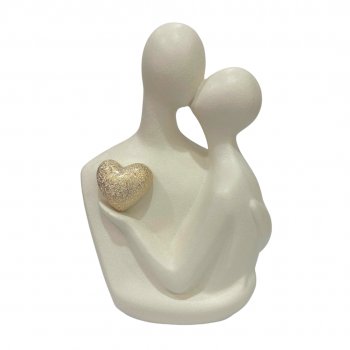 Escultura Casal em Porcelana - 20CM