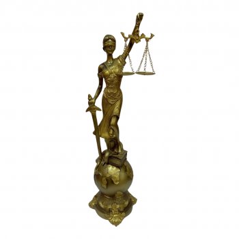 Escultura Dama da Justiça Dourada - 46CM