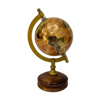 Globo Decorativo Caramelo e Dourado - 21cm