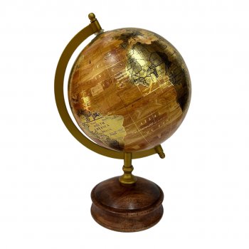 Globo Decorativo Caramelo e Dourado - 27,5cm