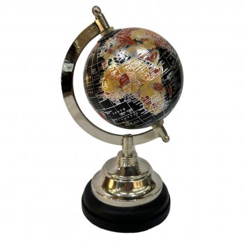 Globo Decorativo Preto e Prata - 22cm