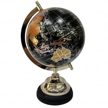 Globo Decorativo Preto e Prata - 27cm